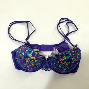 Savage x Fenty Steamy Floral Padded Lace Balconette Bra 32C